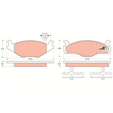 Satz Bremsbeläge Bremsklötze vorne für VW Jetta 1 16 2 19E Passat B1 33 | 865