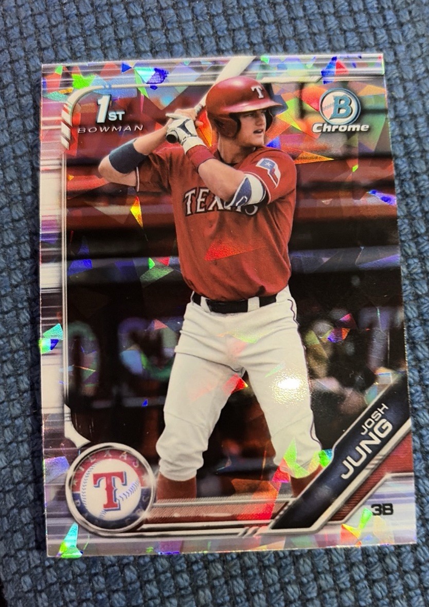 JOSH JUNG 2019 Bowman Chrome Draft Sapphire #BDC-7 1st Bowman RC Texas Rangers.
