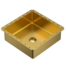 Karran USA CCU500 Cinox 15-3/4" Square Stainless Steel Undermount - Gold