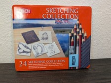 Derwent Sketching Collection 24 Pc Drawing Pencil Art Set Sealed Tin 34306 Artsy