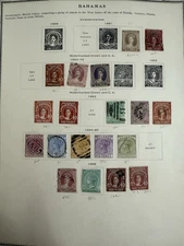 BAHAMAS Collection Of Postage Stamps 1861, 1862-75, 1862, 1884-90 And 1898 Used
