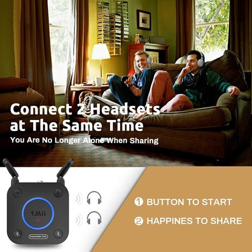 1Mii B06TX Bluetooth 5.2 Transmitter for TV to Wireless Headphone/Speaker, Bluet - Picture 5 of 8