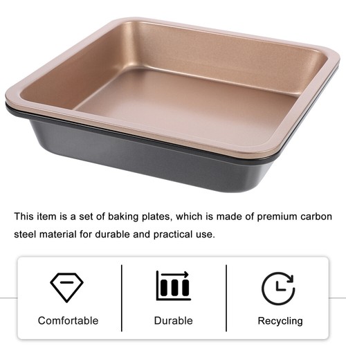 2pcs Biscuit Baking Sheet Cake Deep Pan Air Fryer Pan Cake Toast Plate - Picture 11 of 12