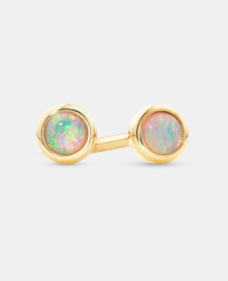 MICHAEL HILL Stud Earrings with Opal in 10kt Gold RRP$249 Australia