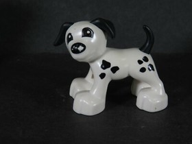 Vintage Lego Duplo Lot  Black Dalmation Dogs Gray Cat Prisoner B6178