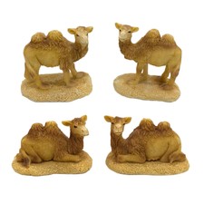 4 Pcs Dessert Animals Figure Wild Animals Model Camel Nativity Figurine