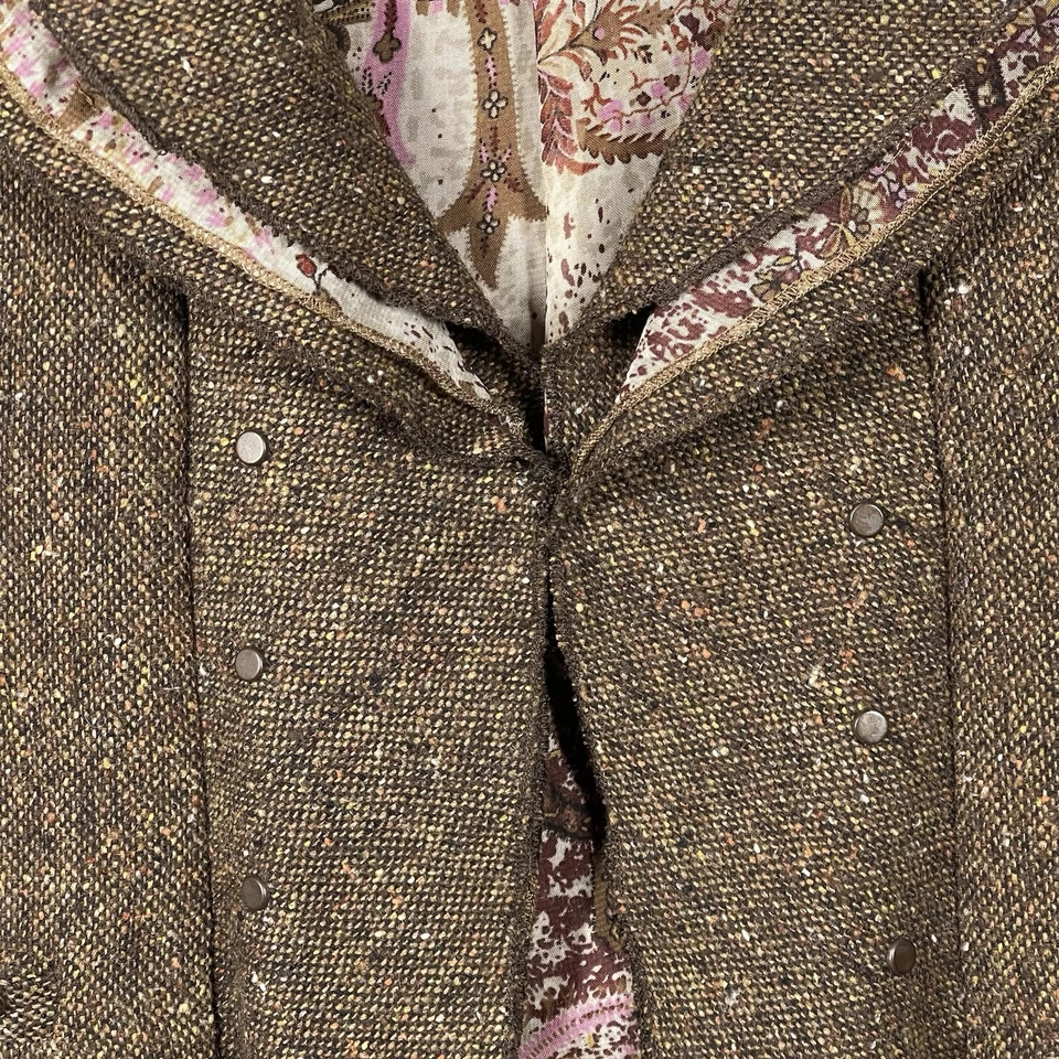 Chaqueta Blazer Mujer Mezcla Lana Tweed Talla 10 Preppy Academia Volantes Ecuestres Foto 4 de 4