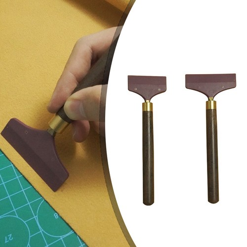Set De 3 Outils Pour Travail Du Cuir (presse, Frottage, Sculpture) - Acier Inoxydable, Neuf
