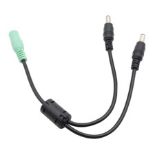 Effects Pedal Power Current Doubler Adapter Cable 2 x Male + 1 x Female 2.1mm