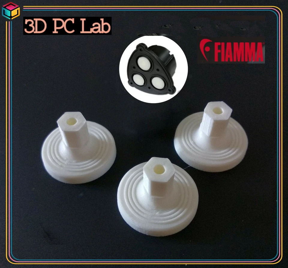 3 NUOVI Piattelli pistoni in NYLON per pompa Fiamma Aqua 8 SF 126 Superflow S20