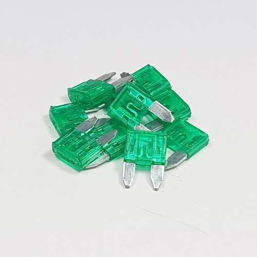 Mini Blade Fuse 30 Amp 30A Amps Green ATM Auto Car Van Bike Fuses All Quantities - Picture 3 of 3