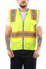 Kolossus High Visibility Vest with Multi Frontal Pockets and D-Ring Class 2