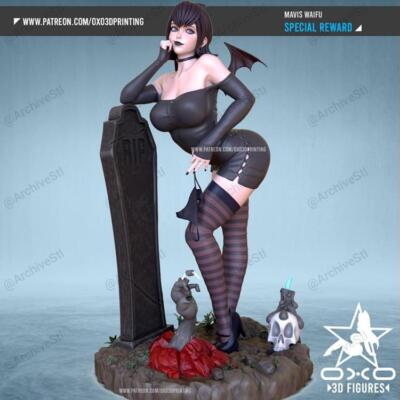 Vampire's Daughter Mavis Beauty Unpainted Gk Model Figure Resin Kits 3D Printing