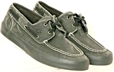 Sperry Top-Sider STS14360 Wahoo Black Distressed Lace Boat Shoes Men's US 7.5 M