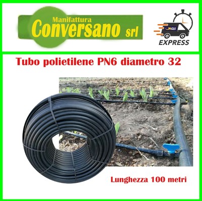 Tubo Irrigazione Giardino 32 Mm X 100 Mt - Polietilene PN6 Per Acqua - Marca Irritec - Foto 6