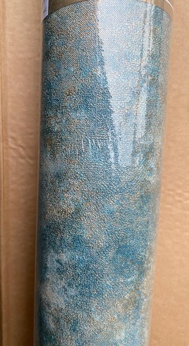 Grandeco Crushed Velvet Effect Luxury Teal Textured Glitter Vinyl Wallpaper - Picture 3 of 3