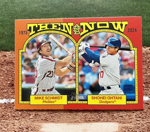 2024 Topps Heritage Then and Now Mike Schmidt Shohei Ohtani #TAN-2