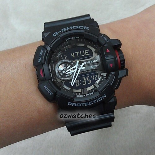CASIO G-SHOCK ANALOG DIGITAL WATCH GA-400 BLACK x BLACK GA-400-1B 2Y WARRANTY - Picture 11 of 12