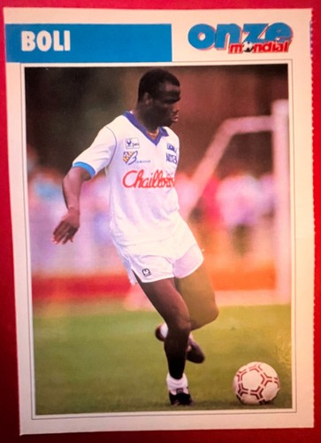 Carte Collection BASILE BOLI - AJ Auxerre 1989 - ONZE MONDIAL