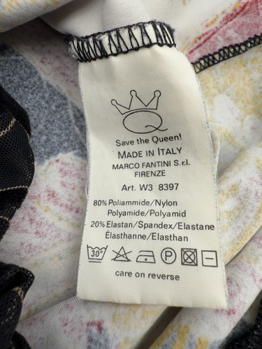 Save The Queen Italy Langarm Mesh Printed Top Medium Avante Garde - Bild 7 von 7