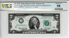 1976 $2 Federal Reserve *Error*note-"misalignment "-Pcgs Choice Au 58