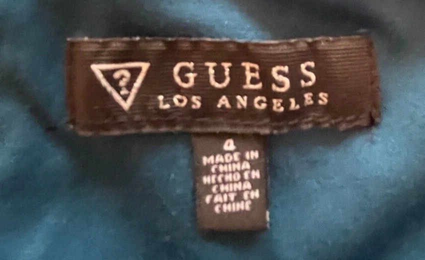 Guess Lace Sheath Dress  Women 4 Small Teal Lined Padded Bra Nylon Halter - Image 2 of 4