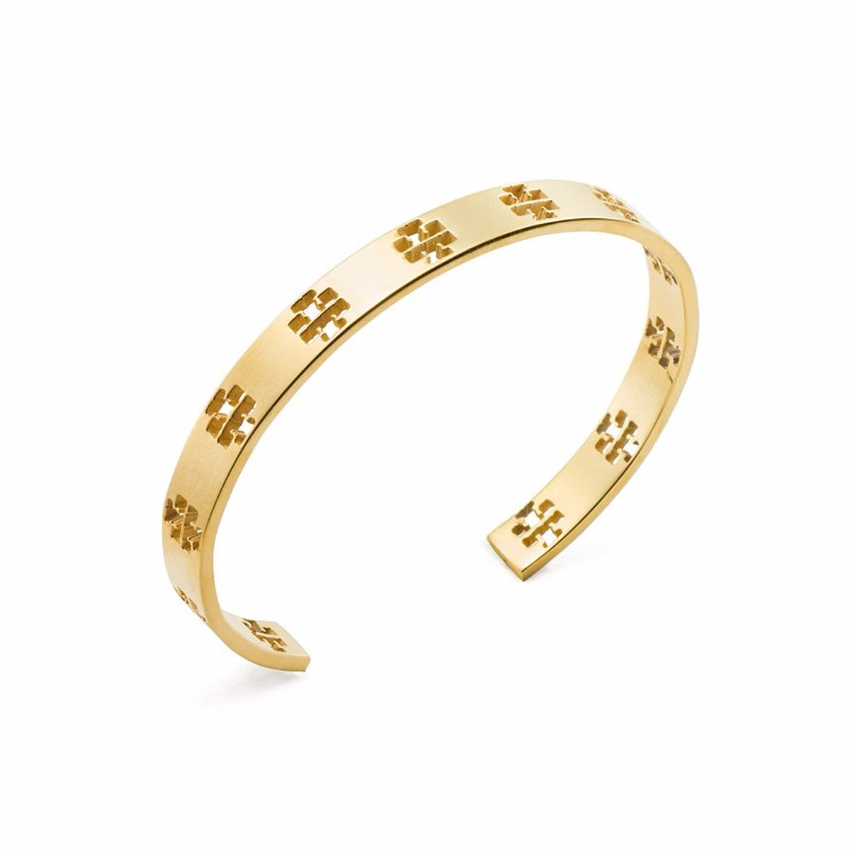 NWT Tory Burch Gold T Pierced Cuff Bracelet