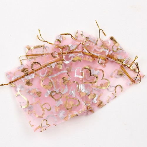 25 100 Organza Torby na prezenty Biżuteria Boże Narodzenie Pakowanie Woreczki Ślub Upominek - Zdjęcie 6 z 34