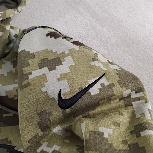 Denver Broncos Hoodie Mens Extra Large Green Camo Salute To Service Nike Dri Fit - Picture 4 of 9