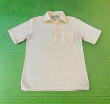 70s Men TERRY CLOTH lemon yellow lounge top.California style.small/med