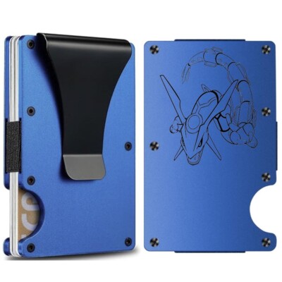 Custom RAYQUAZA POKE-MON Laser Engraved Wallet-Pick A Wallet Color.