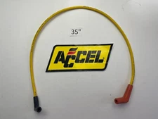 35" Single Replacement YELLOW Spark Plug Wire for HEI / Male Cap ACCEL 4054 4069