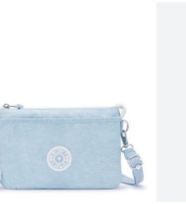 Kipling Hello Kitty Riri nylon small women's crossbody bag in Frost blue