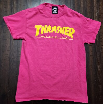 Thrasher Magazine T-Shirt Mens Small Pink