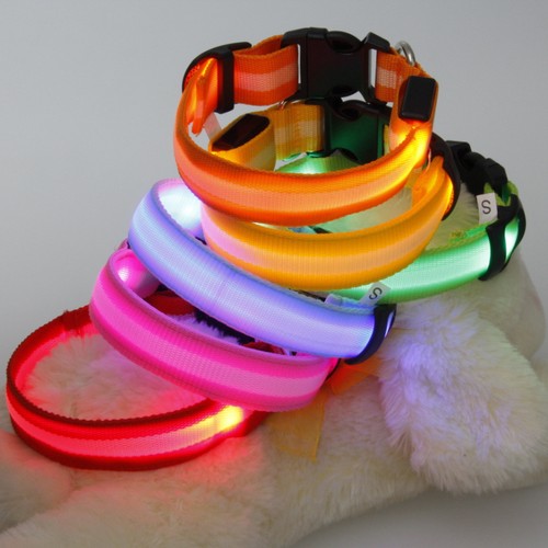 LED Glow Collar Dog Puppy Pet Flashing Light Safety Glow In The Dark FAST POST - Picture 62 of 81