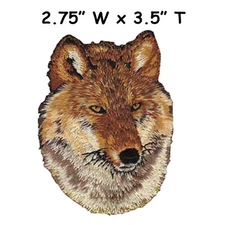 Red Wolf 3.5 INCH IRON-ON EMBROIDERED PATCHES DECORATIVE APPLIQUE Wild Animals