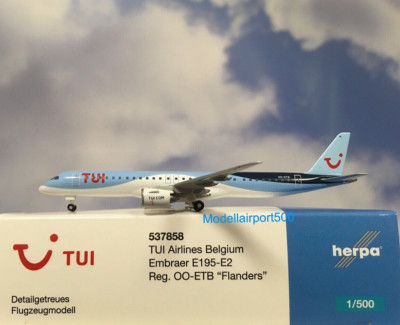 Herpa Wings 1:500 Embraer E195-E2  TUI Airlines Belgium  537858 Modellairport500