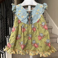 Matilda Jane Girls Size 2T Mix and Mingle Flutter Dress Girls Secret Fields