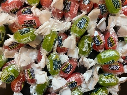 JOLLY RANCHER *ZÉRO SUCRE* bonbon dur POMME VERTE ET PASTÈQUE - 1/2 LIVRE - Photo 2/3