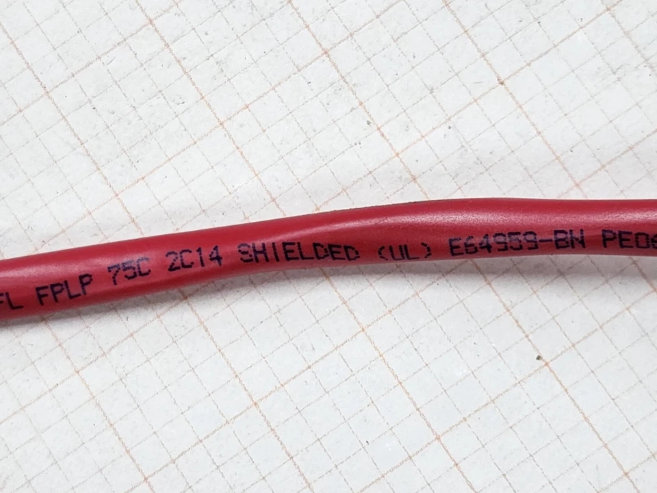 Belden Wire 6100FL 14/2C Stranded Shielded Plenum Fire Alarm Cable FPLP Red/50ft - Image 3 of 4