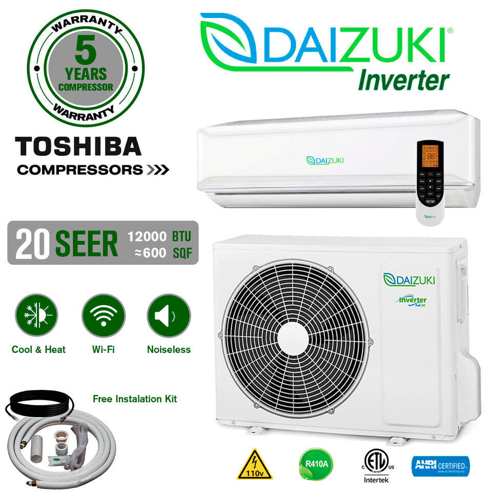 12000 BTU Air Conditioner Mini Split 20 SEER2 INVERTER Ductless Heat Pump 110V.