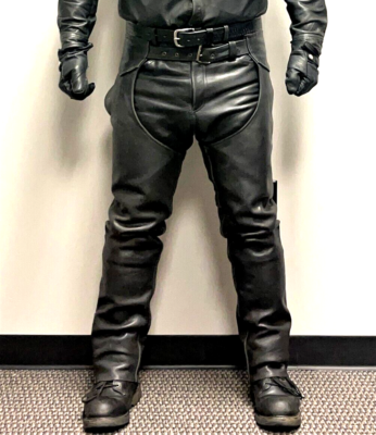 USA-made Fox Creek Deluxe Leather Chaps Size Medium - Heavy Weight