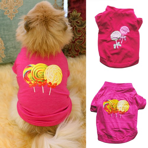 Small Dog T-Shirt Vest Pet Puppy Cat Summer Clothes Coat Top Outfit Costume US C - Picture 7 of 41