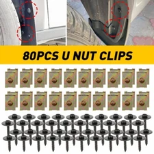 80pcs Car Shield Splash Engine Body Bolts Fender Screw Bumper Clip Rivet Set Kit