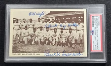 BILL WRIGHT-EDSALL WALKER-BUCK LEONARD Signed Real Photo Postcard-ALL-STARS-PSA