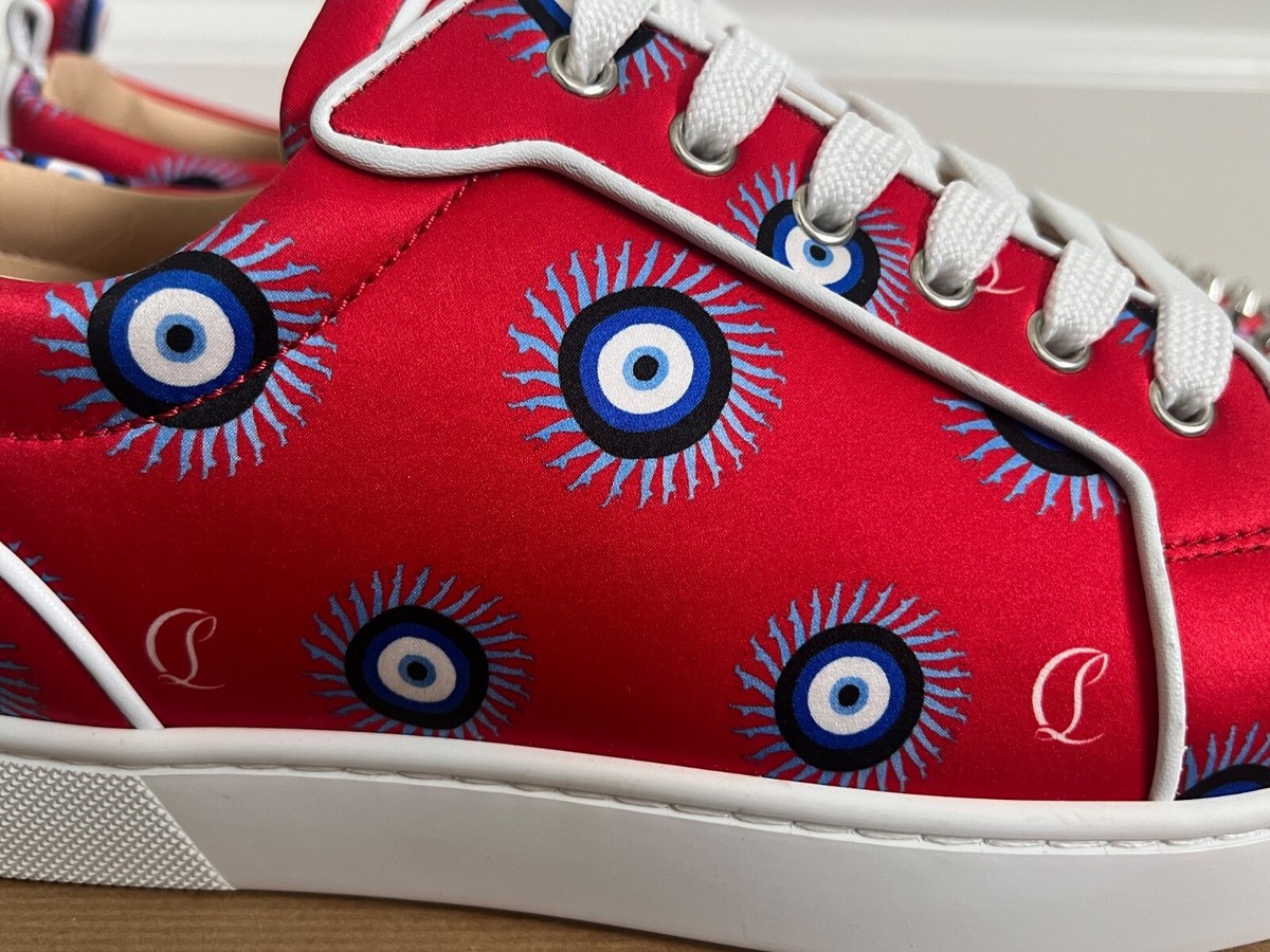 瓢箪　瓢　v693 New Christian Louboutin Louis Junior Spikes Evil Eye Red Low