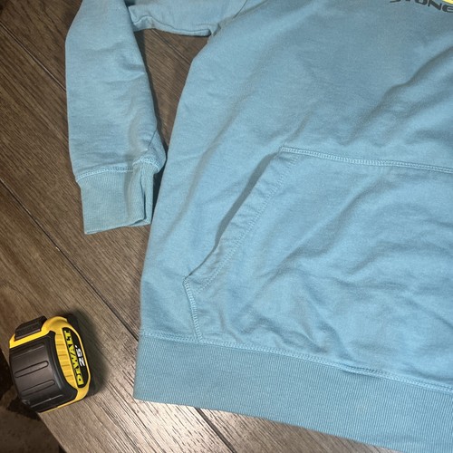 Volcom Hoodie Men’s Blue Pullover Surf Skate Casual Sweatshirt Logo Streetwear - Picture 4 of 8