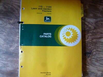 John Deere 110 110H Lawn Garden Tractor Parts Catalog ...