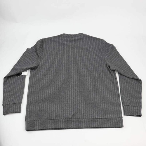 Felpa uomo Alfani nera a righe erica pullover girocollo elasticizzato L nuova - Foto 2 di 6