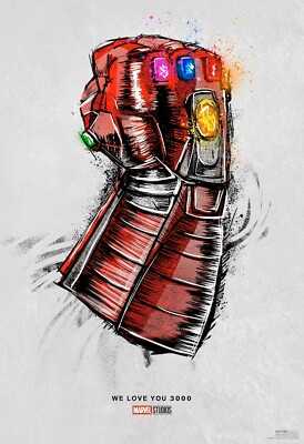 Avengers Endgame movie poster  - 11 x 17 - WE LOVE YOU 3000 poster